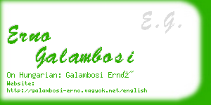 erno galambosi business card